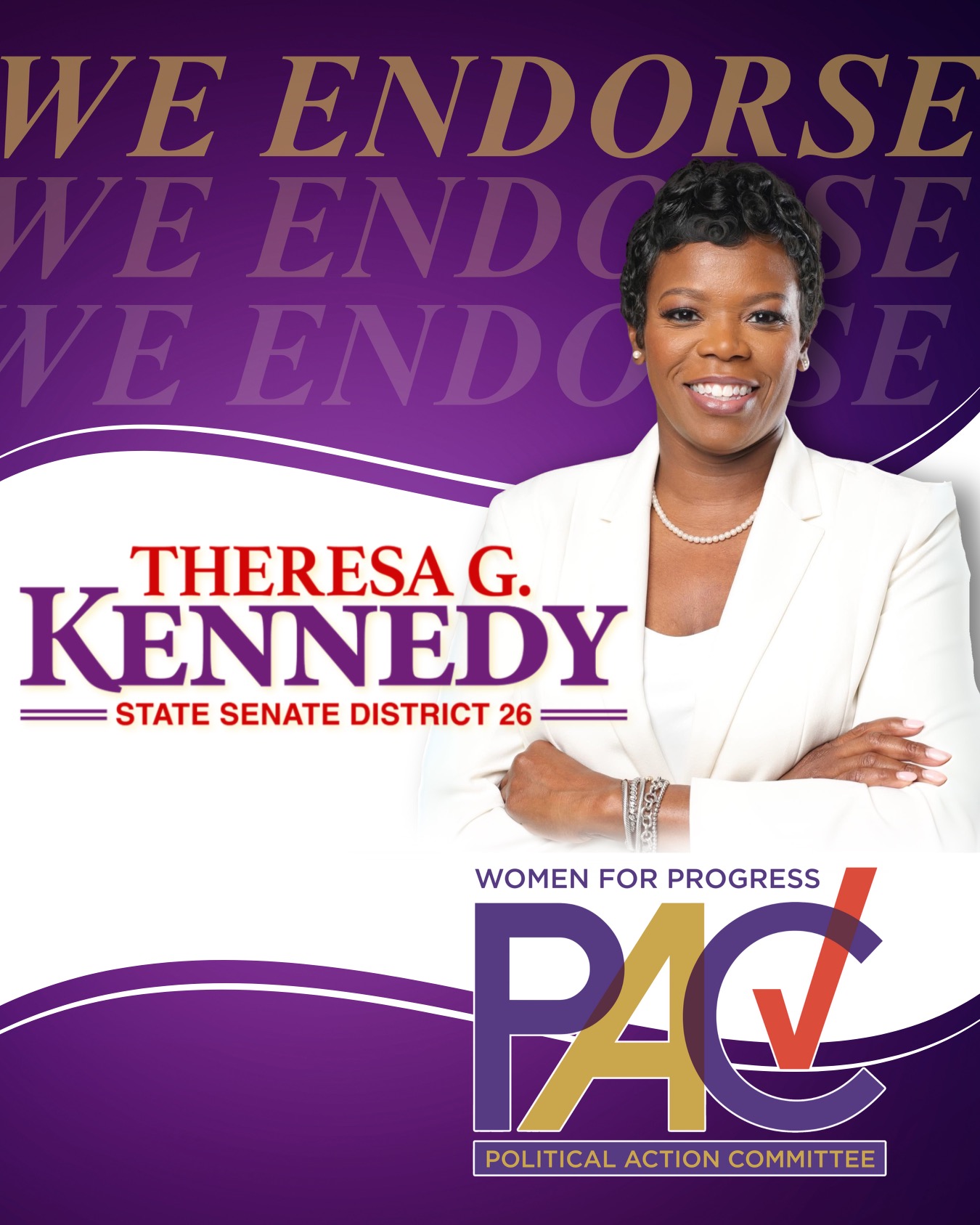 Theresa Kennedy WFPPAC endorsement visual