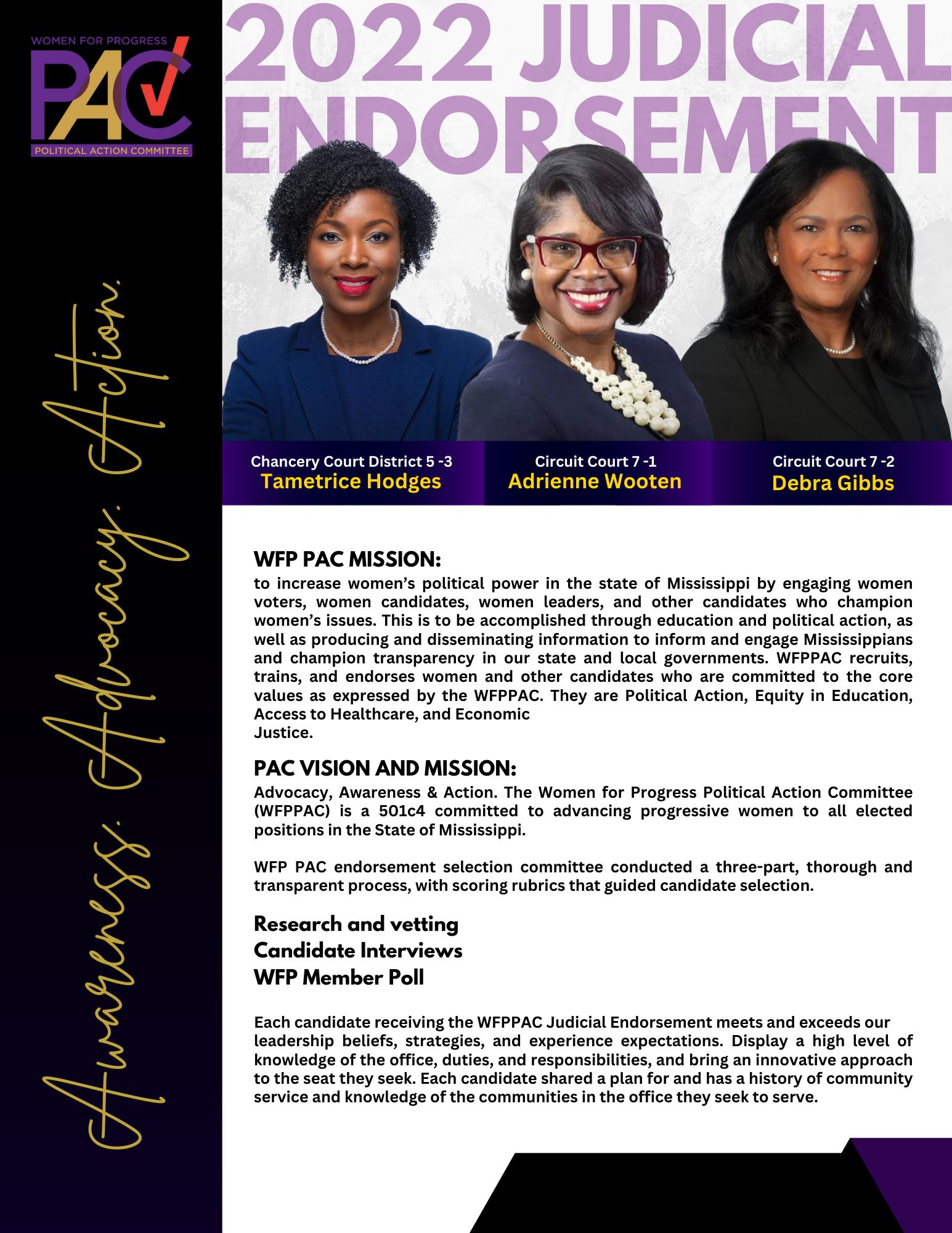 WFPPAC campaign and endorsement visual