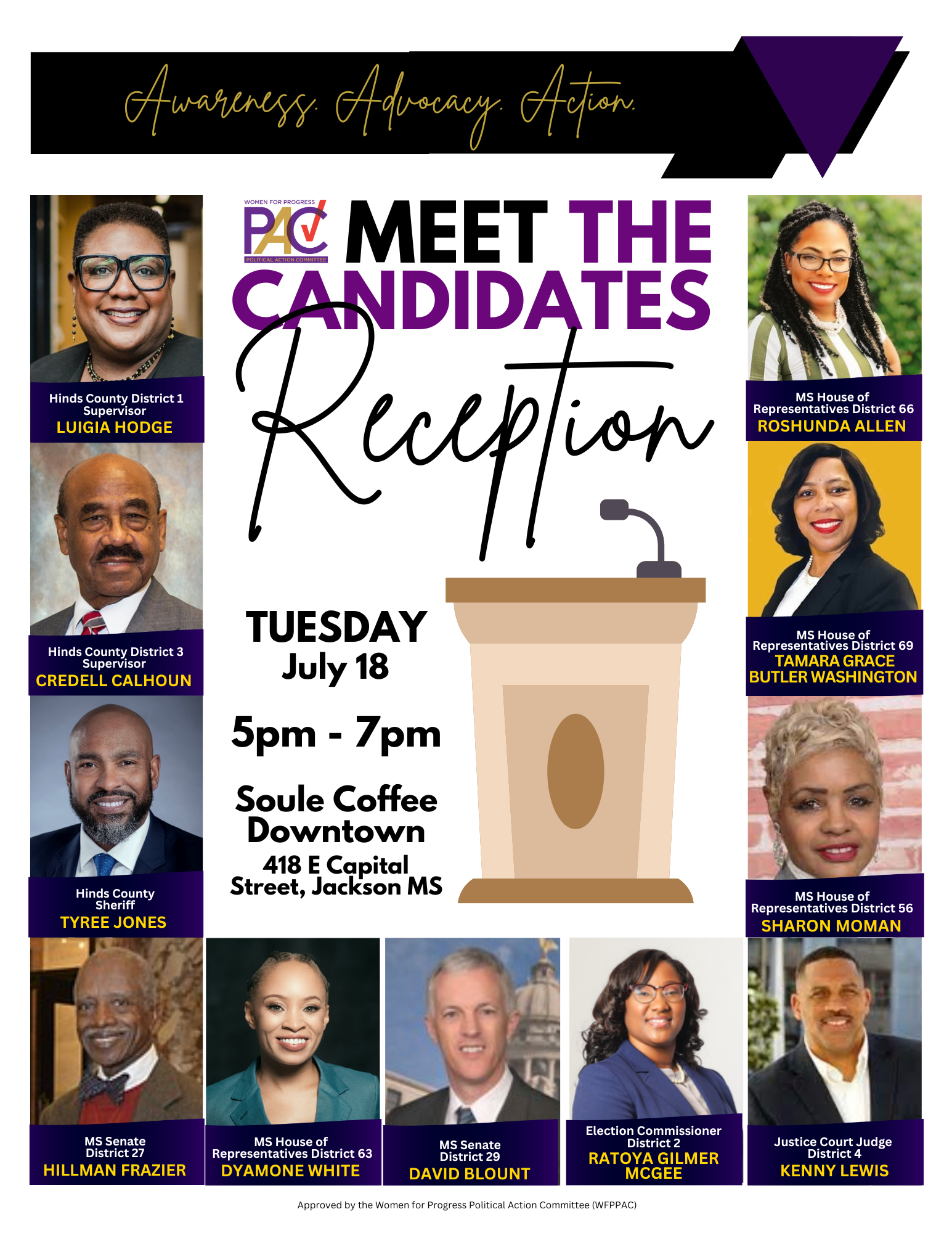 WFPPAC campaign and endorsement visual